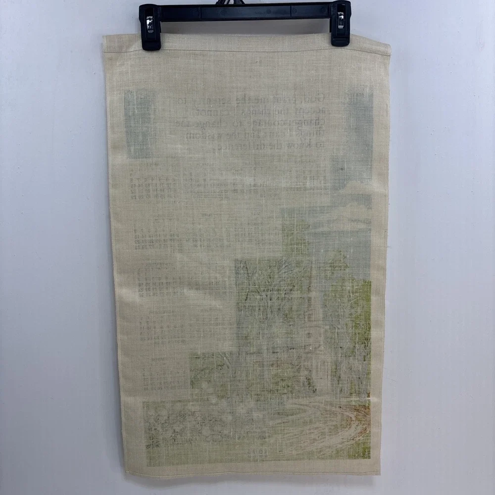 Vintage 1978 Kitchen Tea Towel Hanging Calendar God Grant Me Church Trees Flower